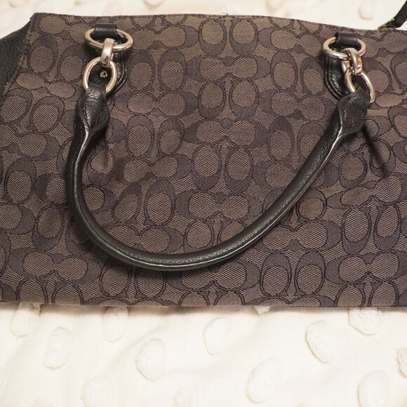 Black and Gray Coach Purse - Picture 6 of 16